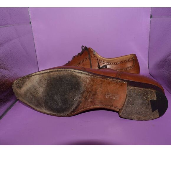 Vintage Peal & Co Brown Leather Oxford Brogue Shoe - 10.5